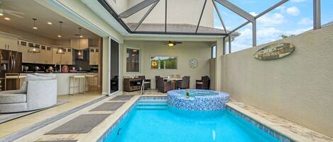 Outdoor pool, a heated pool