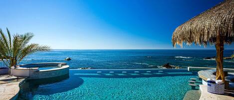 Een verwarmd zwembad