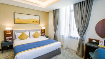 Minibar, in-room safe, desk, blackout drapes