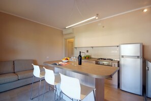 Fridge, oven, stovetop, dishwasher