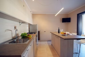 Fridge, oven, stovetop, dishwasher