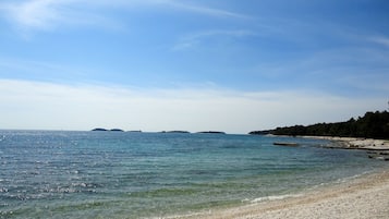 Beach nearby, sun loungers