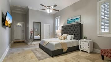 3 bedrooms, iron/ironing board, bed sheets