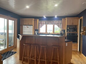 Fridge, microwave, oven, stovetop - Georgian Bay Riverside Retreat (Britt)