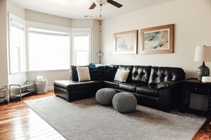 Smart TV, fireplace, printers