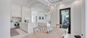 3 bedroom house + office with a private heated pool and hot tub! Dog friendly.