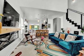 Smart TV, fireplace, offices