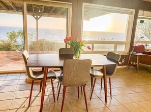 Dining - Your private beach front holiday Villa Redwood coast, sandy beach, views galore! (Smith River)