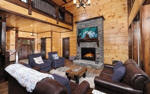 TV, fireplace, DVD player