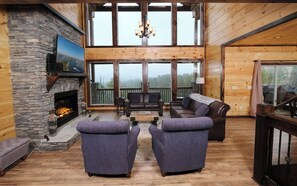 TV, fireplace, DVD player