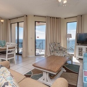 Condo, 3 Bedrooms | Living room | 36-inch TV with digital channels - Phoenix East by Brett Robinson Vacations (Orange Beach)