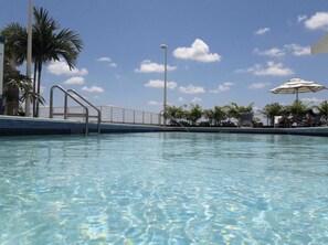 Utendørsbasseng og et oppvarmet basseng