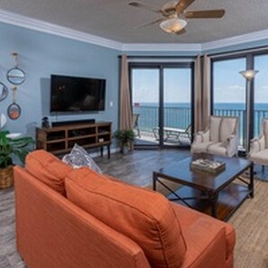 Condo, 3 Bedrooms | Living room | 36-inch TV with digital channels - Phoenix VI by Brett Robinson Vacations (Orange Beach)
