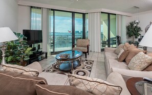Condo, 2 Bedrooms | Living room | 36-inch TV with digital channels - Phoenix on the Bay 2 by Brett Robinson Vacations (Orange Beach)