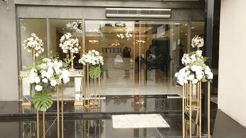 Majoituspaikan sisäänkäynti