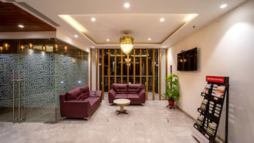 Siddeområde i lobbyen