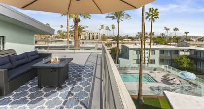 Large studio rooftop in poolside