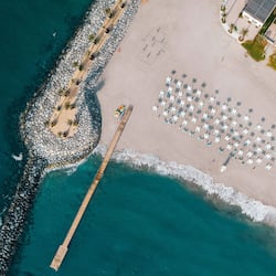Private beach