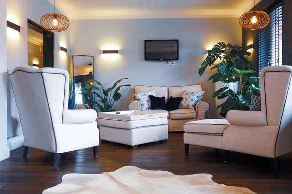 Deluxe Apartment, Sauna, Whirpool, Balcony (Nr 4) | Living area | Flat-screen TV