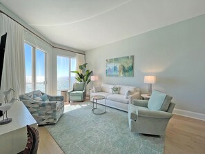 TV, DVD player - Free Beach Service! Gulf-front 17th floor penthouse at Emerald Isle! (Pensacola Beach)