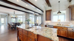 Fridge, microwave, oven, stovetop - Expansive Private Oceanfront Home with Vaulted Ceilings and Private Pool! (Hilton Head)