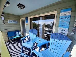 Terrace/patio - Isle of Palms, SC Oceanfront Sea Cabin 226 - Best Place to Discover Charleston! (Isle of Palms)