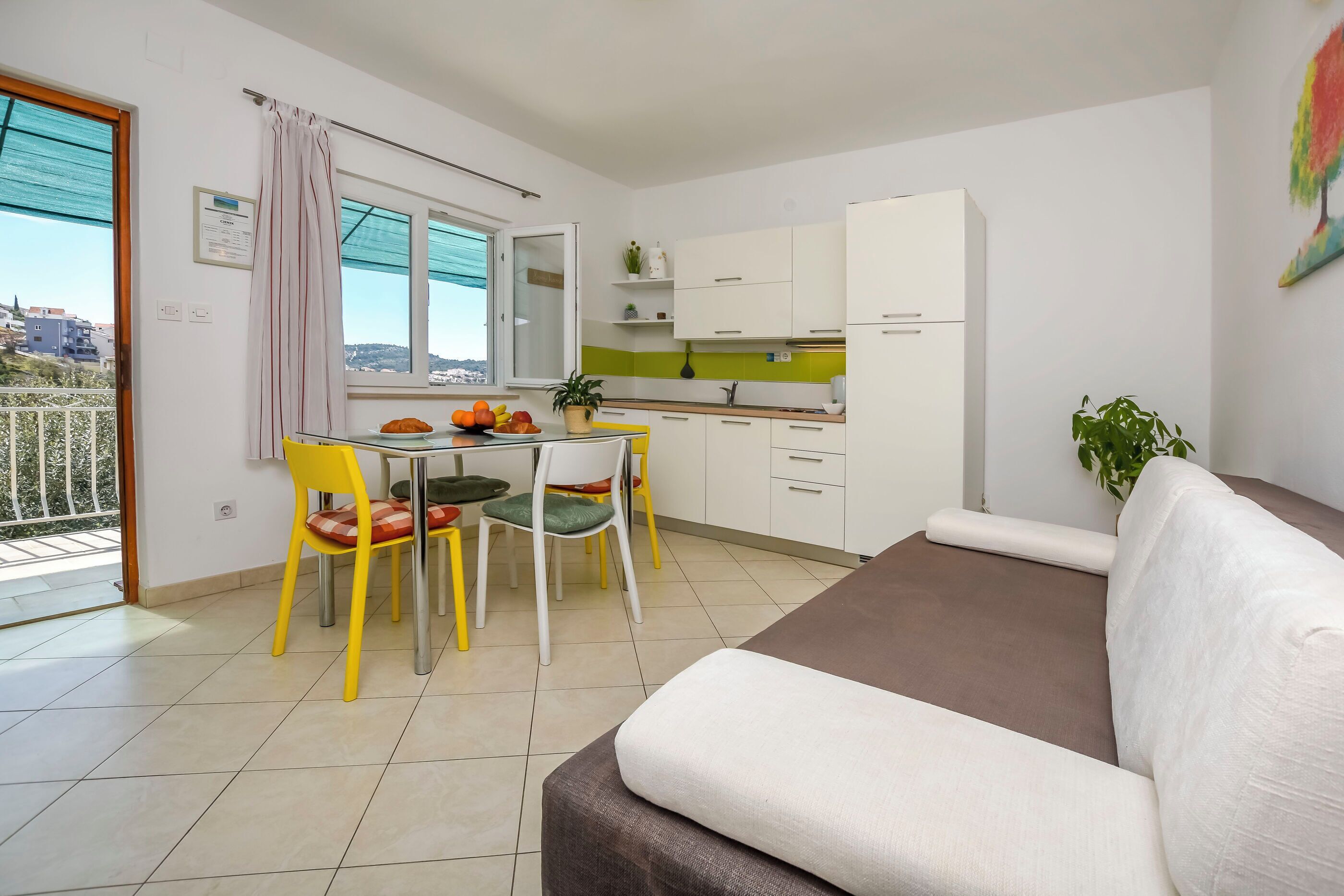 Apartment (A1) | Private kitchen | Fridge, microwave, stovetop, espresso maker