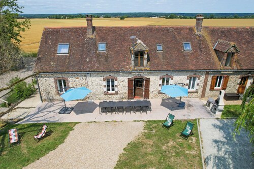 So Villa Champs Corons (61) - Indoor swimming pool - Basketball - 2h Paris - 30p.