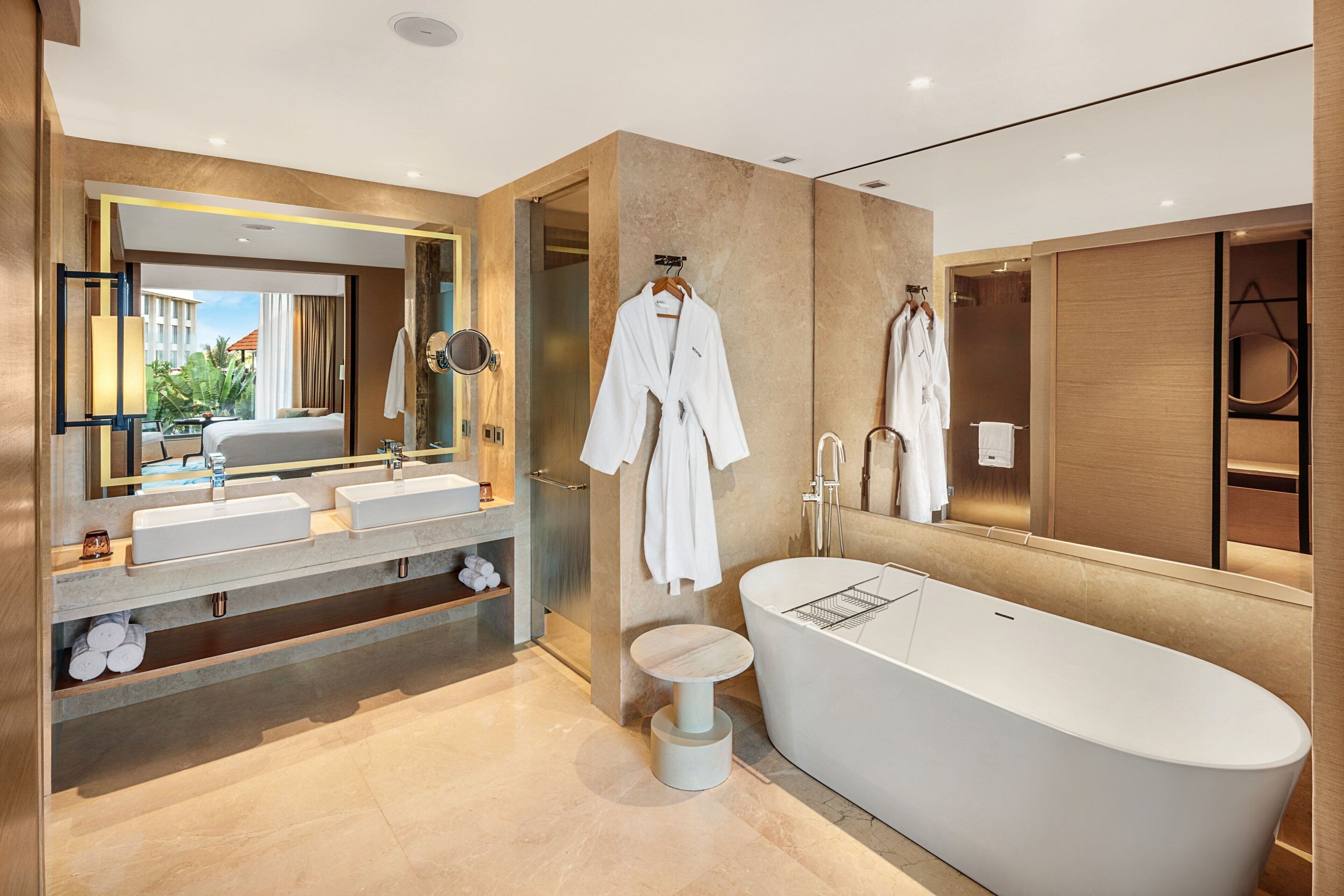 suite, 1 bedroom | bathroom | separate bathtub and shower, rainfall showerhead, free toiletries