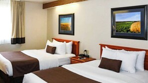 Desk, free WiFi, bed sheets