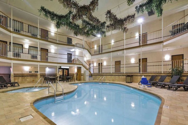 Indoor pool, open 8:00 AM to 10:30 PM, sun loungers