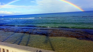 A beach with clear water and a rainbow. - Ext Maint Special up to 50% disc Ocean Sunset Vw! (Lahaina)