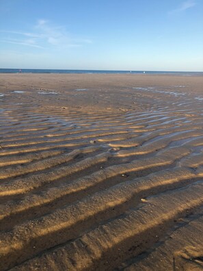 Beach nearby, sun loungers, beach towels