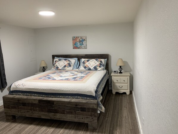 2 bedrooms, iron/ironing board, travel cot, WiFi