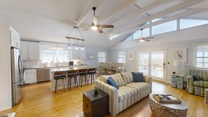 Smart TV, chimenea, videojuegos, impresora