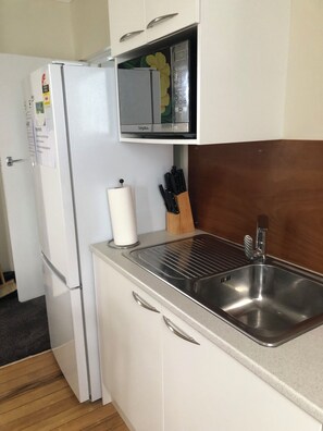 Fridge, microwave, dishwasher, electric kettle