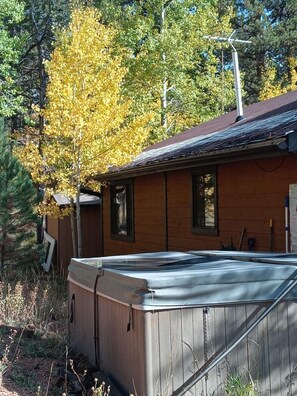 Property grounds - Bear Foot Getaway: Secluded Cabin in Aspens, deck, Hot Tub, 6Mi to Cripple Creek (Cripple Creek)
