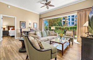 TV, DVD player, stereo