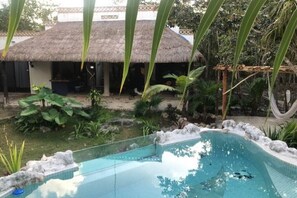 Outdoor pool, a heated pool