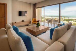 Apartment, 2 Bedrooms | Living area | LED TV