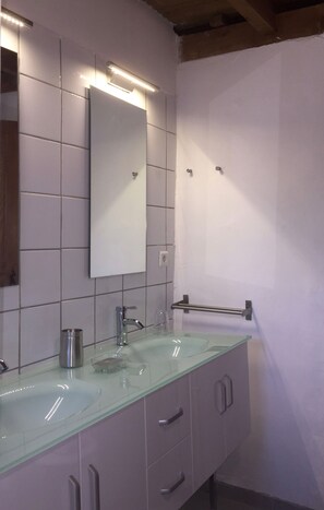 Shower, hair dryer