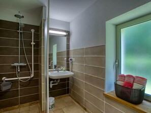 Hair dryer, towels