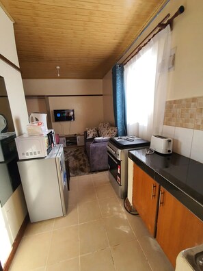 Fridge, microwave, oven, stovetop - Stunning cozy Studios ,with a nature view (Nairobi)