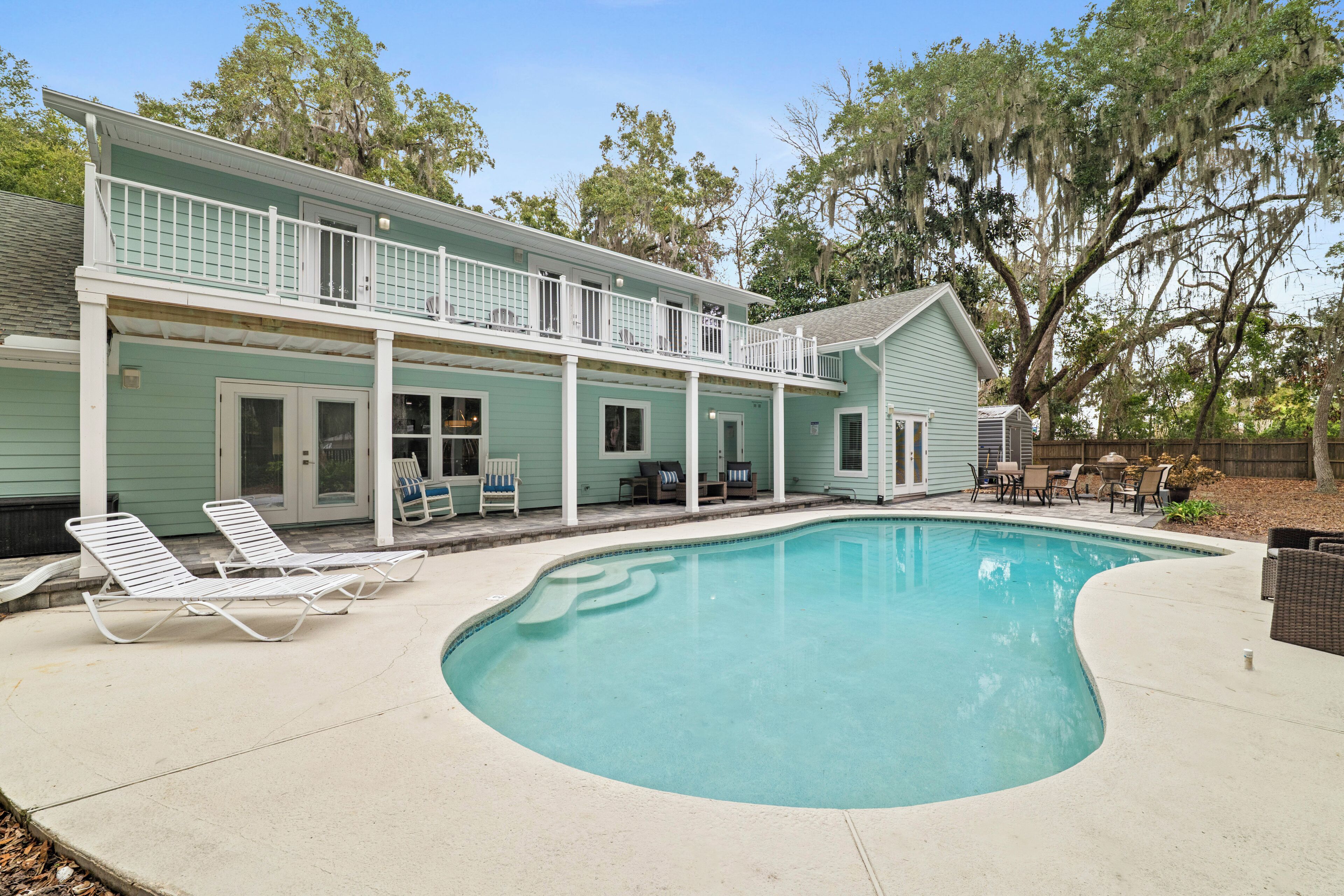 A heated pool