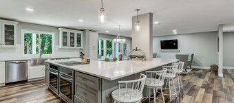 Pet Friendly | 5000 Sq Ft | 2 Living Rooms & 2 Kitchens | Optional Pool Heat | Firepit | Fenced Yard