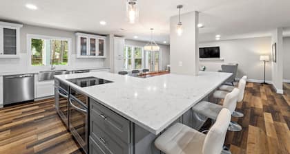 Pet Friendly | 5000 Sq Ft | 2 Living Rooms & 2 Kitchens | Optional Pool Heat | Firepit | Fenced Yard