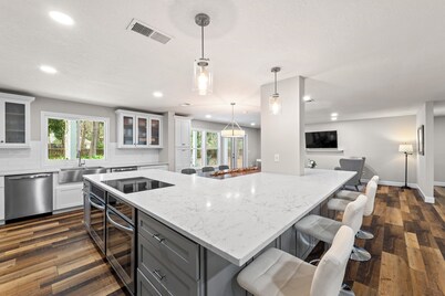 Pet Friendly | 5000 Sq Ft | 2 Living Rooms & 2 Kitchens | Optional Pool Heat | Firepit | Fenced Yard