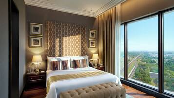 Egyptian cotton sheets, premium bedding, down duvets, Tempur-Pedic beds