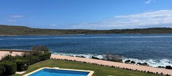 Front sea line and with pool in Fornells