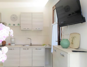 Fridge, microwave, dishwasher